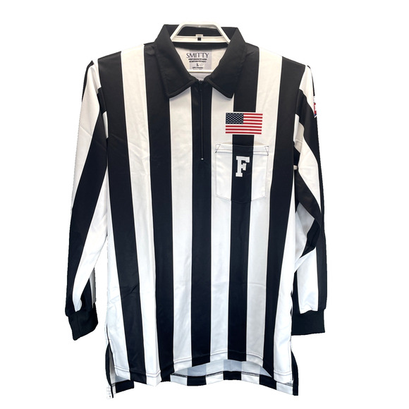 SMITTY Collegiate CFO Football Referee Long Sleeve Shirt Large Performance Mesh - Picture 1 of 7